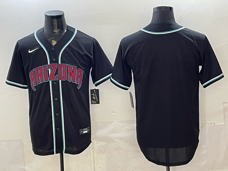Men's Arizona Diamondbacks Fashion Replica Black Out Jersey