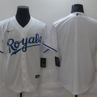 Men's Kansas City Royals White Home Blank Replica Jersey1
