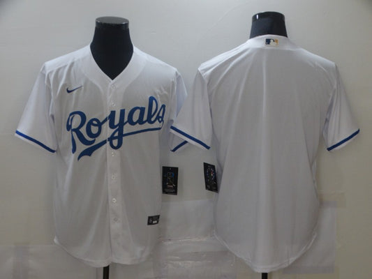 Men's Kansas City Royals White Home Blank Replica Jersey1