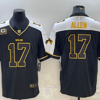 Men's Buffalo Bills Josh Allen #17 Black Player Jersey1