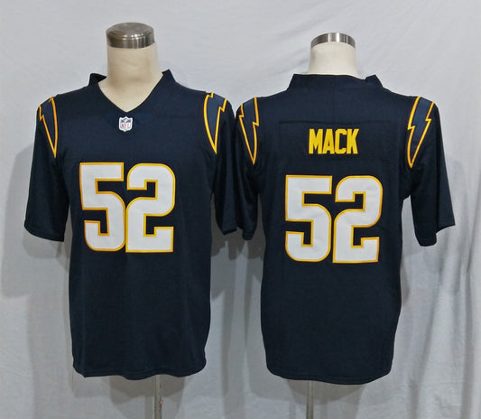 Men's Los Angeles Chargers Khalil Mack #52 Navy Alternate Game Jersey1