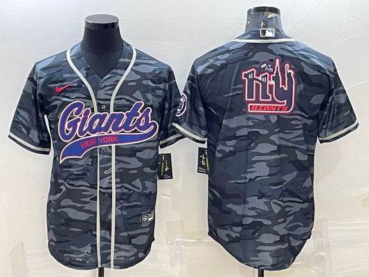 Men's New York Giants Grey Camouflage Game Jersey1