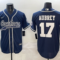 Brandon Aubrey #17 Dallas Cowboys Navy Game Jersey - JerseysFreak