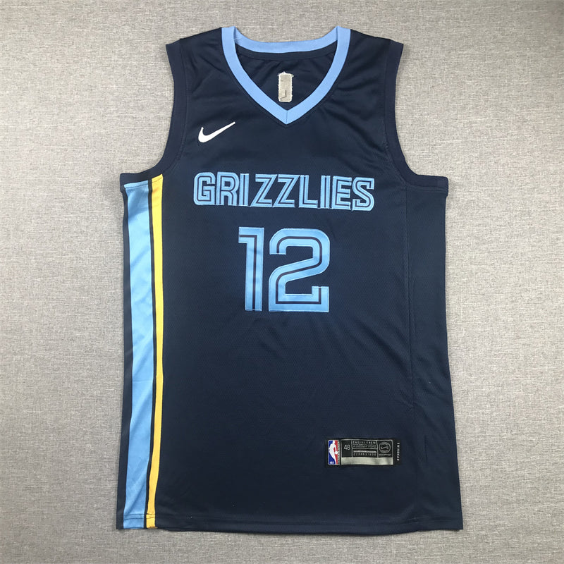 Men's Memphis Grizzlies Ja Morant #12 Navy Fast Break Replica Jersey1