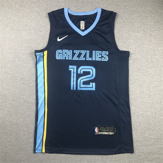 Men's Memphis Grizzlies Ja Morant #12 Navy Fast Break Replica Jersey1