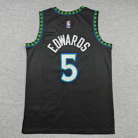 Men's Minnesota Timberwolves Anthony Edwards #5 Black Swingman Jersey - Statement Edition