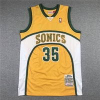 Kevin Durant Seattle SuperSonics 2007-08 Yellow Hardwood Classics Swingman Jersey - JerseysFreak