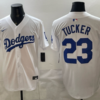 Men's Los Angeles Dodgers Kris Tucker #23 White Replica Player Jersey