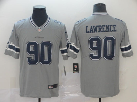Men's Dallas Cowboys DeMarcus Lawrence #90 Gray Inverted Legend Jersey1