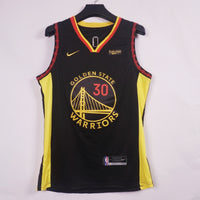 Men's Golden State Warriors Stephen Curry #30 Black Swingman Player Jersey1