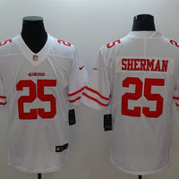 Men's San Francisco 49ers Richard Sherman #25 White Game Jersey1