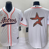 Men's Houston Astros White Replica Authentic Jersey1 Joint Edition