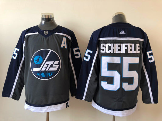 Men's Winnipeg Jets Mark Scheifele #55 Gray Player Jersey1