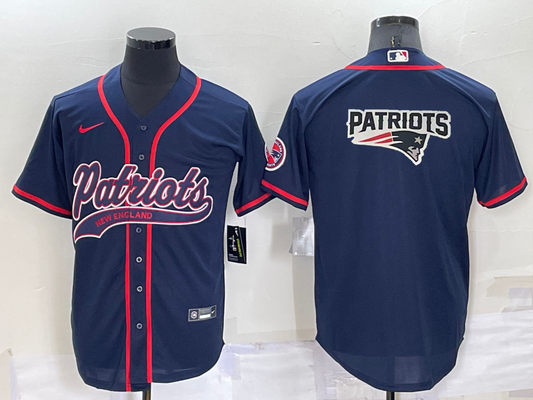 Men's New England Patriots Navy Game Jersey1