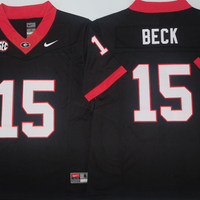 Men's Georgia Bulldogs Carson Beck #15 Black Player Game Jersey