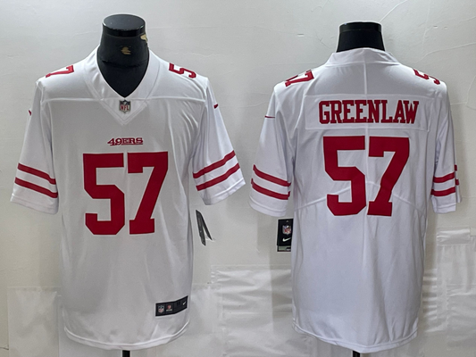 Men's San Francisco 49ers Dre Greenlaw #57 White Game Player Jersey1