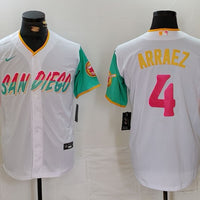 Men's San Diego Padres Luis Arraez #4 White City Connect Limited Player Jersey1