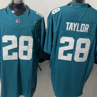 Men's Jacksonville Jaguars Fred Taylor #28 Teal Game Jersey
