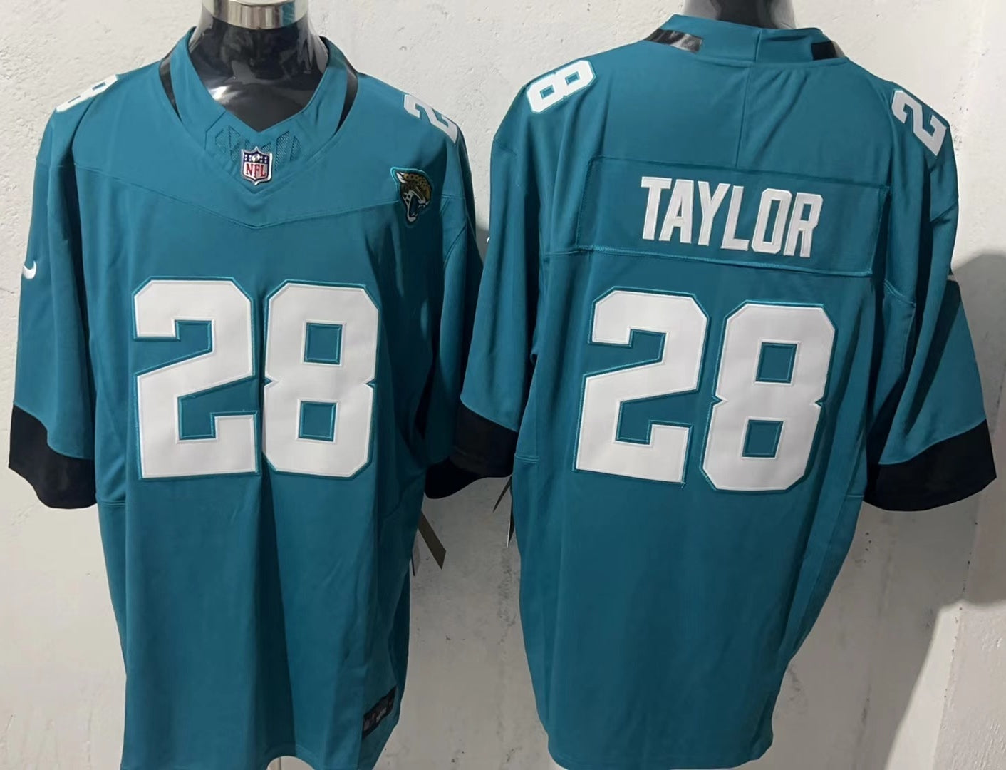 Men's Jacksonville Jaguars Fred Taylor #28 Teal Game Jersey