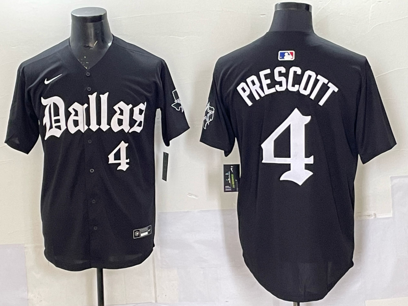 Dak Prescott #4 Dallas Cowboys Black Team Game Player Jersey - JerseysFreak