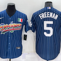 Men's Los Angeles Dodgers Freddie Freeman #5 Blue Replica Game Jersey1