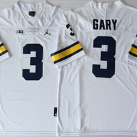 Men's Michigan Wolverines Rashan Gary #3 White Alumni Player Game Jersey