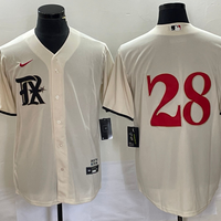Men's Texas Rangers Jonah Heim #28 Cream 2023 City Connect Replica Player Jersey1
