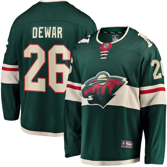 Men's Minnesota Wild Connor Dewar #26 Green Home Breakaway Player Jersey1