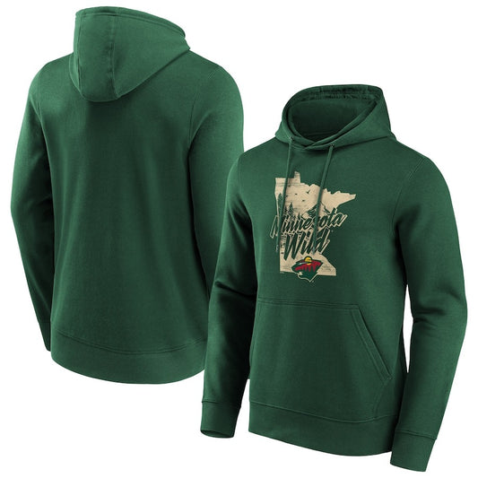 Men's Minnesota Wild Hometown Graphic Hoodie - Dark Green