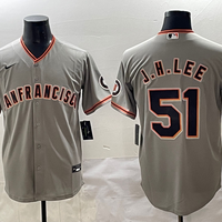 Men's San Francisco Giants Jung Hoo Lee #51 Gray Game Player Jersey