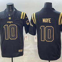 Men's New England Patriots Drake Maye #10 Black Game Jersey