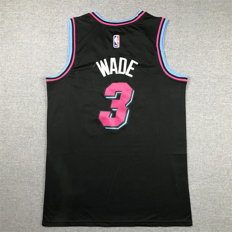 Men's Miami Heat Dwyane Wade #3 Black Swingman Player Jersey1