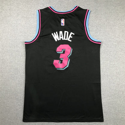 Men's Miami Heat Dwyane Wade #3 Black Swingman Player Jersey1