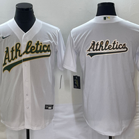 Men's Oakland Athletics White Home Replica Player Jersey1
