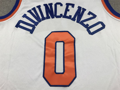 Men's New York Knicks Donte DiVincenzo #0 White Swingman Jersey1 - Association Edition
