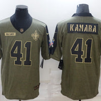 Men's New Orleans Saints Alvin Kamara #41 Brown Game Player Jersey1
