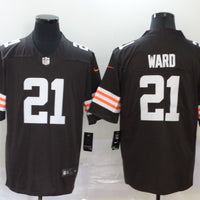 Men's Cleveland Browns Denzel Ward #21 Brown Game Jersey1