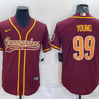 Men's Washington Commanders Chase Young #99 Red Game Jersey1 Joint Edition