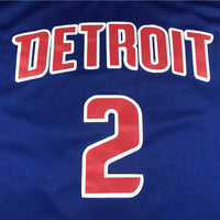 Men's Detroit Pistons Cade Cunningham #2 Blue 2021 Fast Break Replica Jersey1