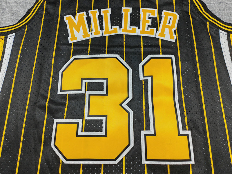 Men's Indiana Pacers Reggie Miller #31 Black Swingman Player Jersey