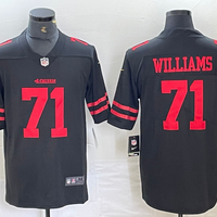 Men's San Francisco 49ers Trent Williams #71 Black Game Player Jersey1