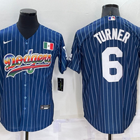 Men's Los Angeles Dodgers Trea Turner #6 Blue Stitched Jersey1