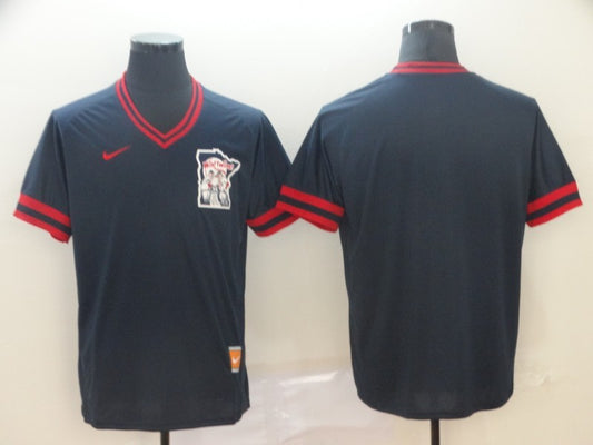 Men's Minnesota Twins Navy Replica Blank Jersey1