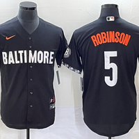 Men's Baltimore Orioles Brooks Robinson #5 Black 2023 City Connect Replica Player Jersey1