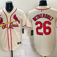 Men's St. Louis Cardinals JJ Wetherholt #26 Cream Replica Player Jersey