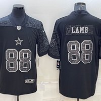 Men's Dallas Cowboys CeeDee Lamb #88 Black RFLCTV Limited Jersey1