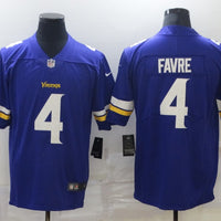 Men's Minnesota Vikings Brett Favre #4 Purple Game Jersey1