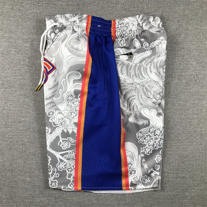 Men's Philadelphia 76ers Gray Year of the Tiger Edition Pocket Shorts1