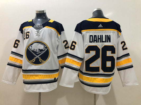 Men's Buffalo Sabres Rasmus Dahlin #26 White Replica Game Jersey1