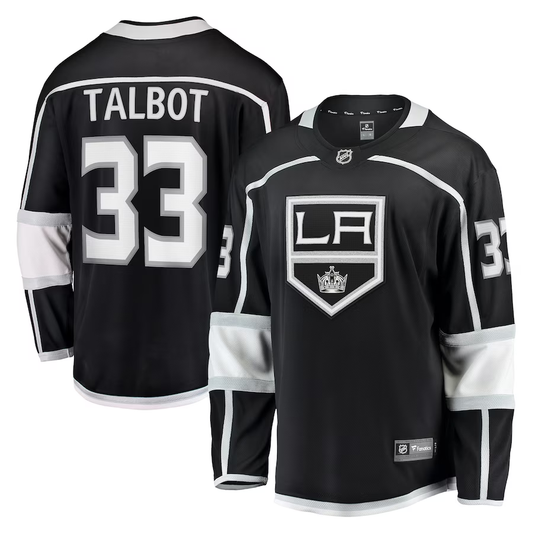Men's Los Angeles Kings Cam Talbot #33 Black Home Breakaway Jersey1